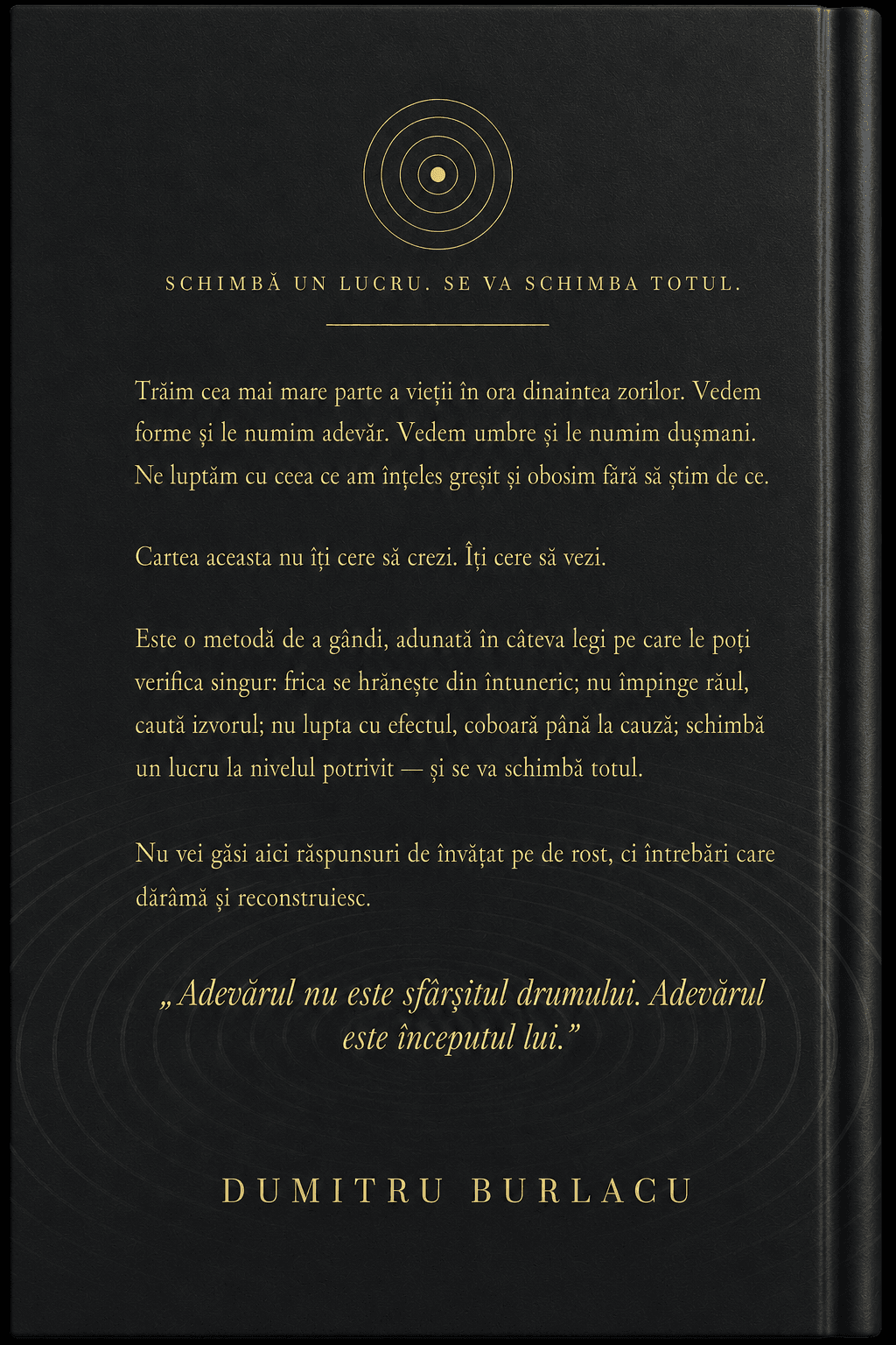 Back cover — Un dolar pentru adevăr